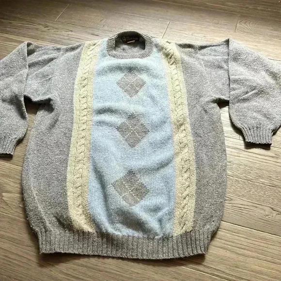 🔥EL corte ingles🔥 | Blue and grey wool sweater - Picture 2 of 11